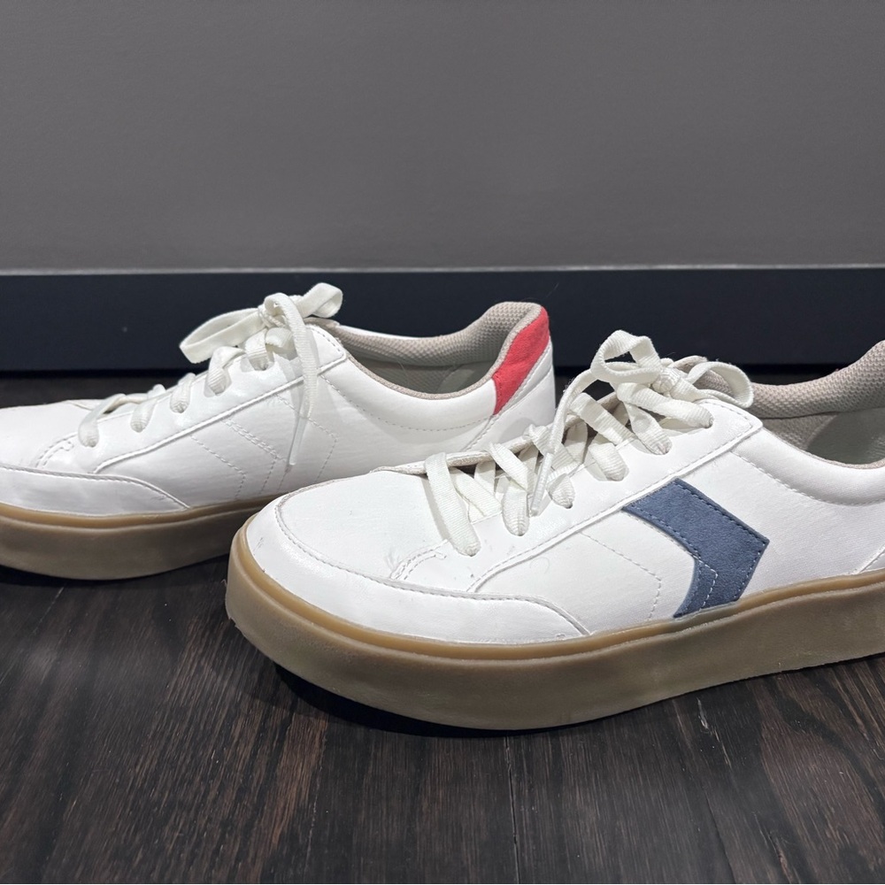 Dr. Scholl’s Madison White and Blue Women’s Sneakers size 8.5